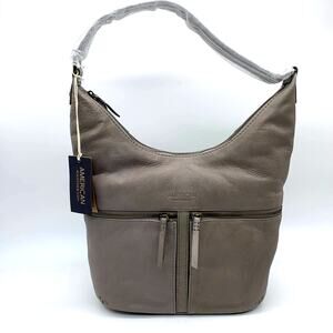 American Leather Co. Womens Handbag Hobo - Hanover Ash Grey Color